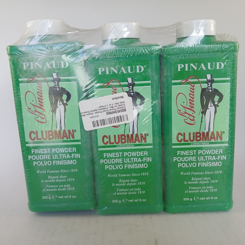 Clubman Pinaud Finest Powder, Classic White Powder for 9 Ounce (Pack of 3)